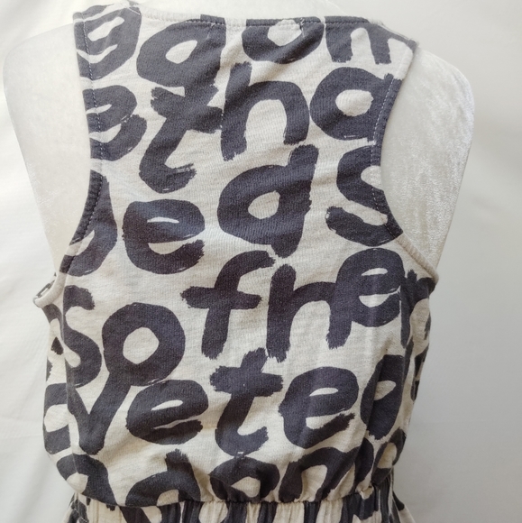 Forever 21 Grey and Black Bold Graphic Letter Sleeveless Dress Size Small - Picture 3 of 7